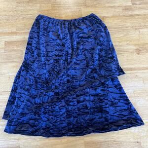 VTG Purple Velvet Skirt/ Women’s Size 6/ Y2K / Tiered